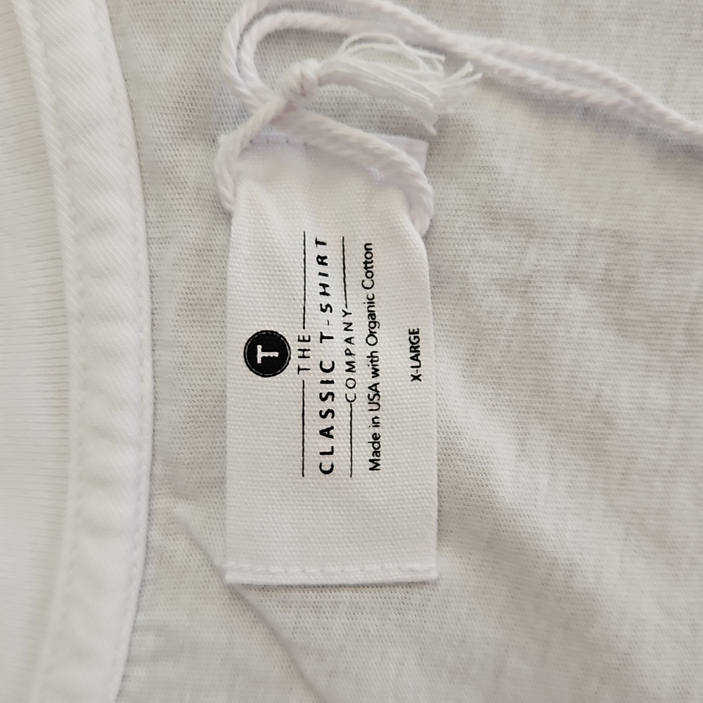 NWT THE CLASSIC T-SHIRT CO. WHITE T-SHIRT (NEW $120) sz XL - Picture 5 of 7